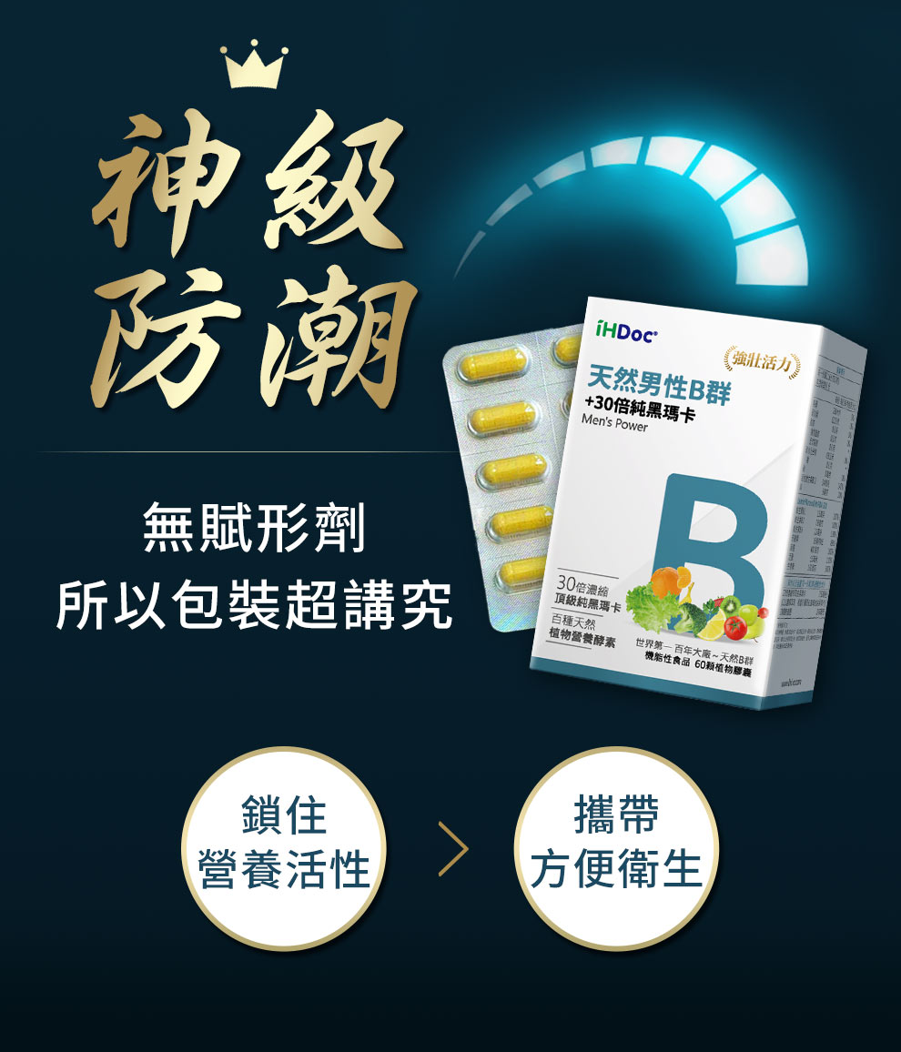 不含賦形劑，PVDC片裝，防潮、方便、衛生