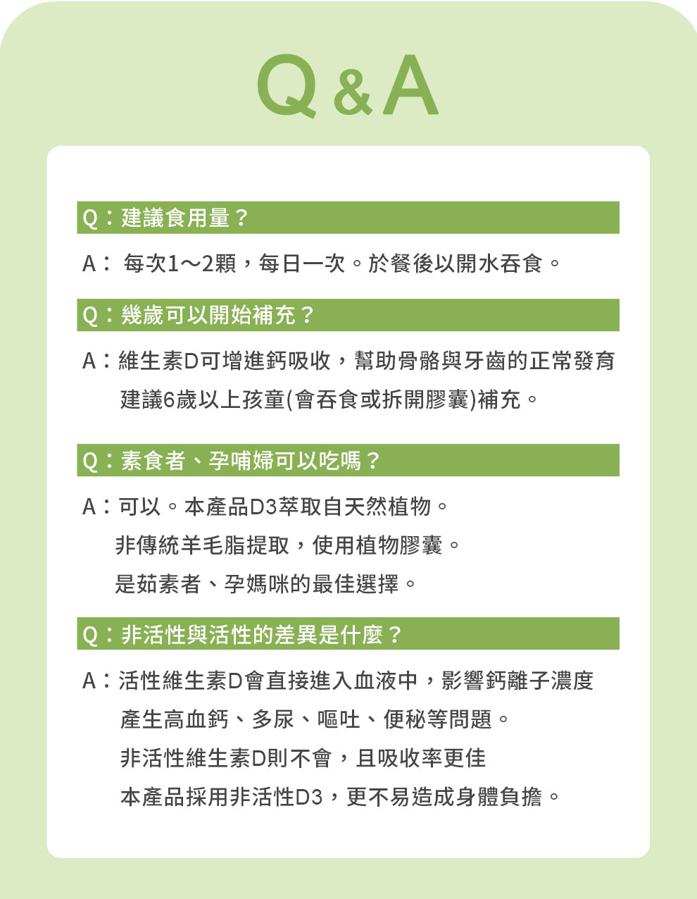 植物維生素D3Q&A