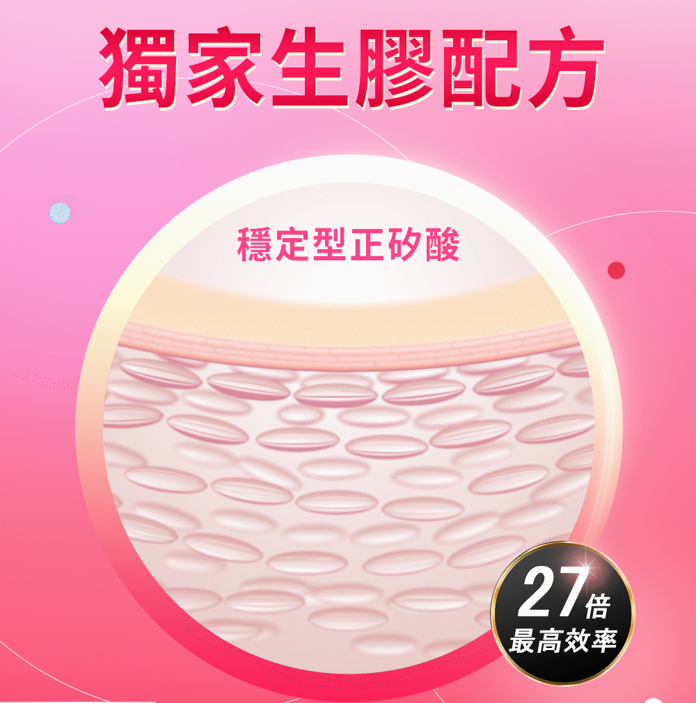 穩定型正矽酸讓皮膚緊緻、細嫩