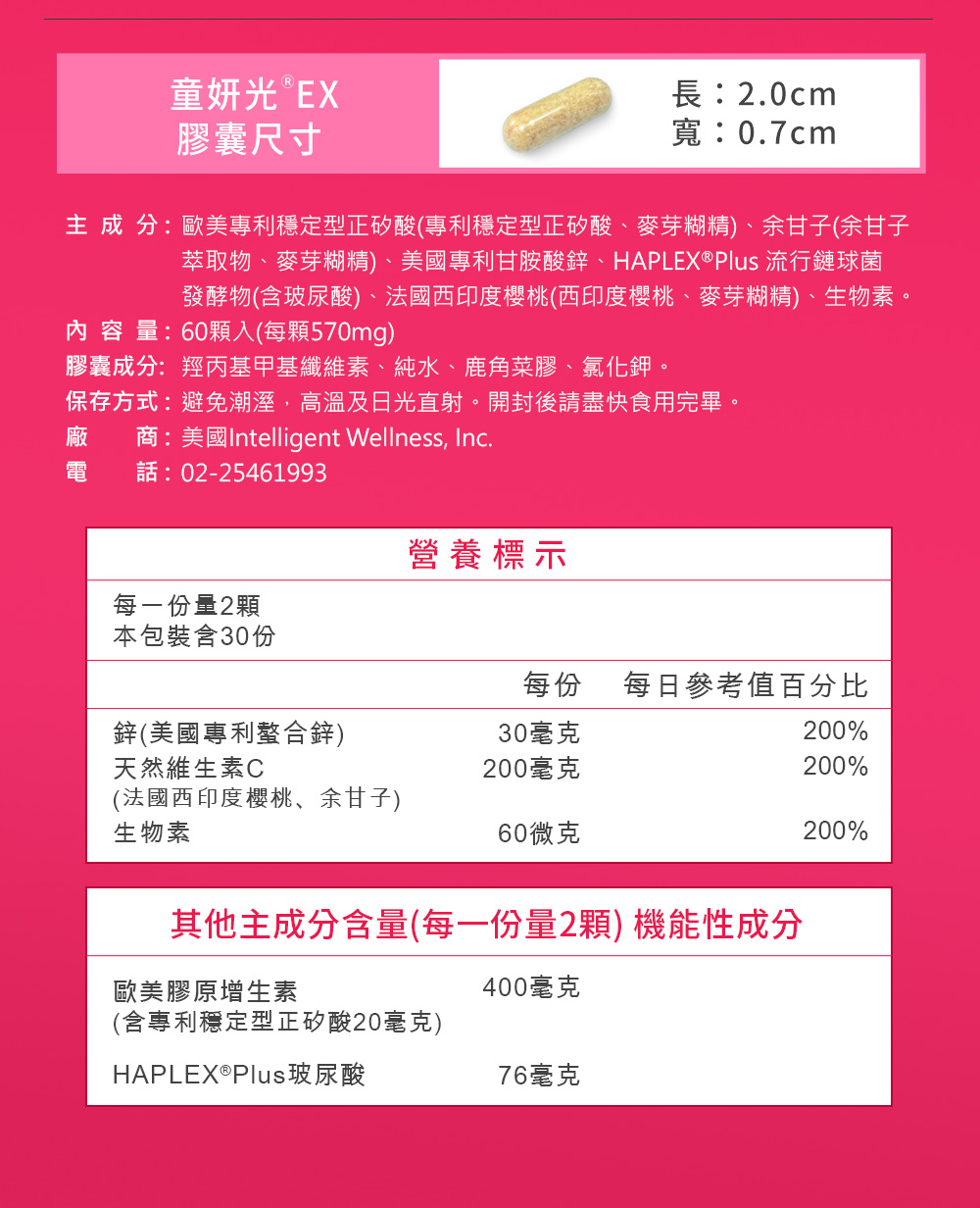 童妍光營養標示