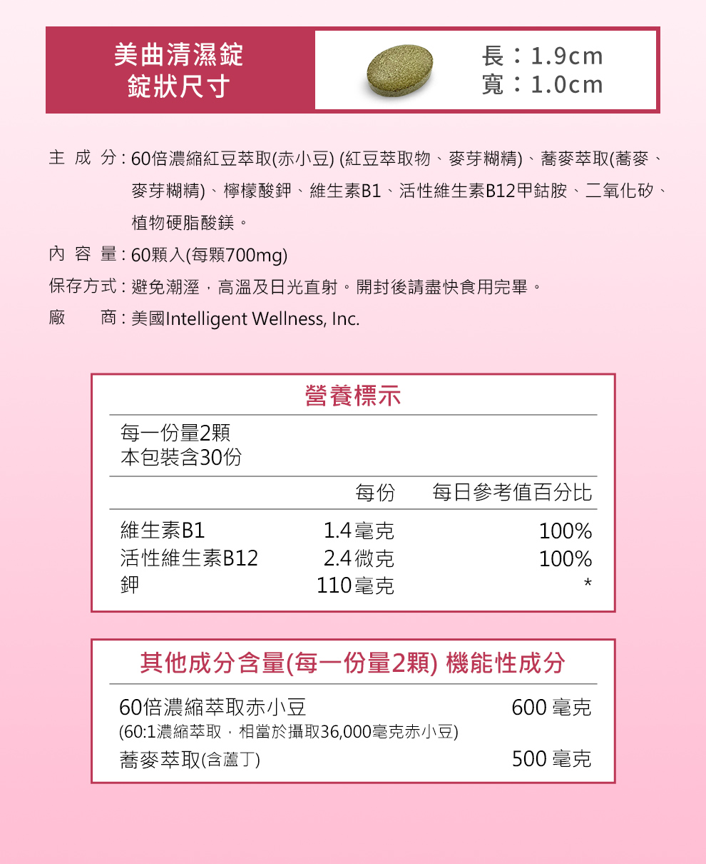 美曲清濕錠成分表