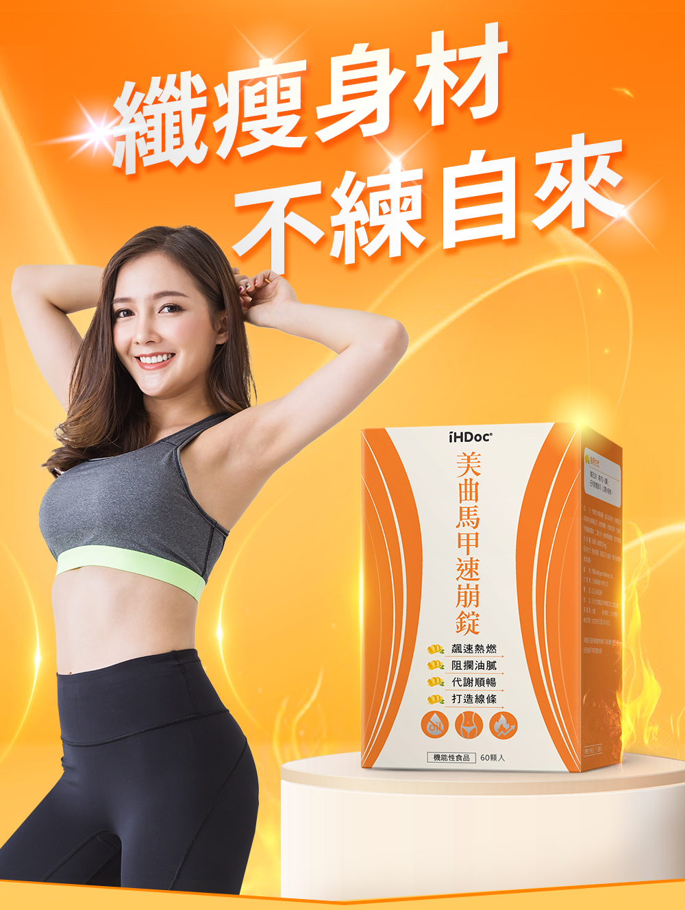 纖瘦身材、自信滿滿